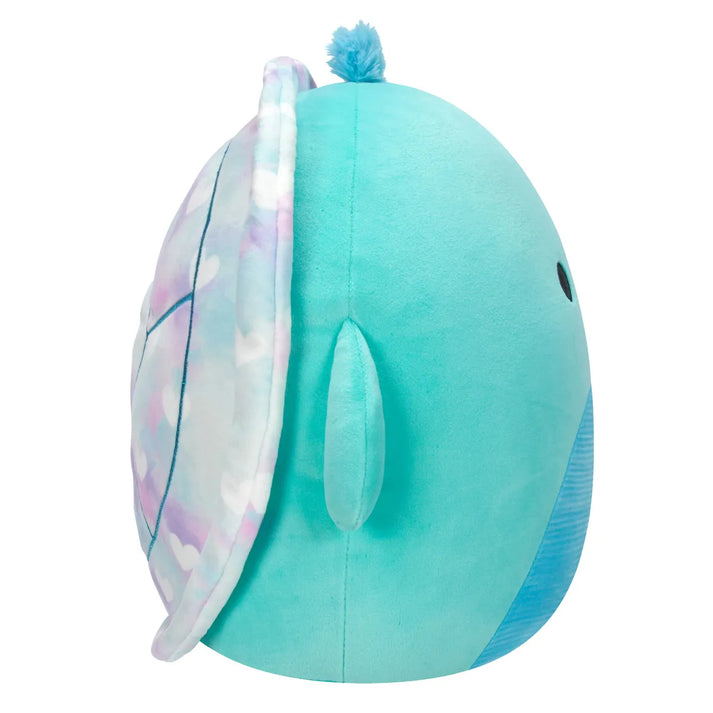 Original Squishmallows 16' Soft Toy - Cascade the Teal Turtle with Tie-Dye Shell