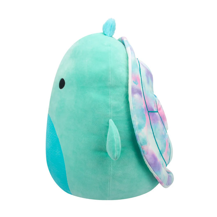 Original Squishmallows 16' Soft Toy - Cascade the Teal Turtle with Tie-Dye Shell