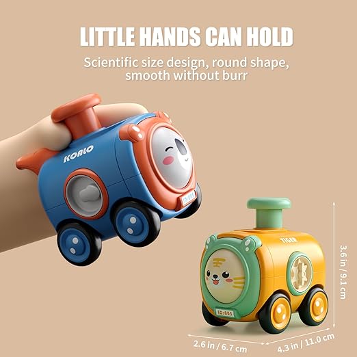 Animal Toy Cars for Toddlers 1-3, Press and Go Racing Cars Set, Baby Toys 18 Months