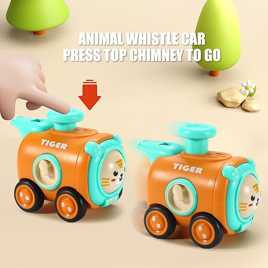 Animal Toy Cars for Toddlers 1-3, Press and Go Racing Cars Set, Baby Toys 18 Months